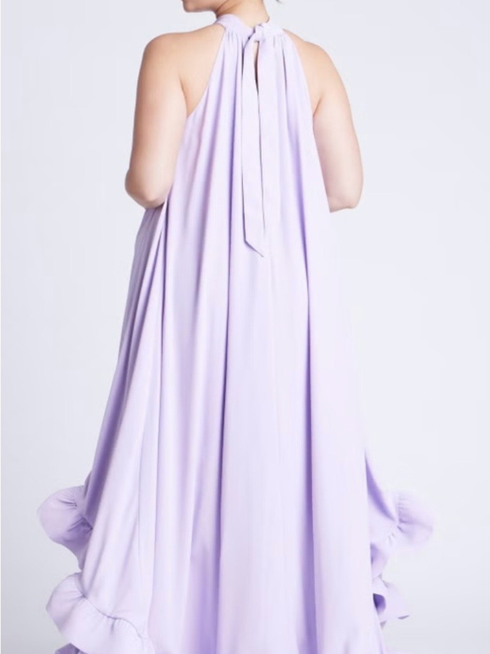 Lilac Halter Ruffle High-Low Dress - Picture 3 of 4